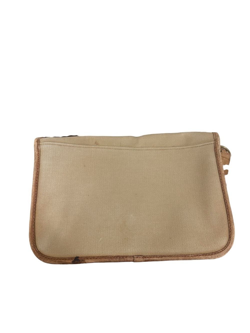 RARE Vintage Coach 70s Convertible Clutch Twill NYC Creed Leather Trim Used - Picture 8 of 16